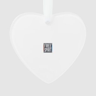 Vintage Patriotic Free Spirit Box Graphic Design_1 Ornament