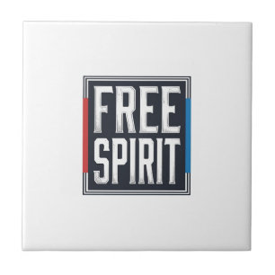 Vintage Patriotic Free Spirit Box Graphic Design_1 Tile