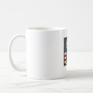 Vintage Patriotic French Bulldog Flag Coffee Mug