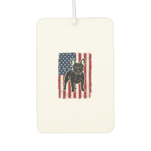 Vintage Patriotic French Bulldog Flag Shirt_1 Car Air Freshener