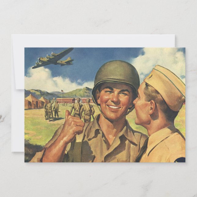 Vintage Patriotic Heroes, Military Aeroplane Men (Front)