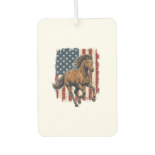 Vintage Patriotic Horse Flag Vector Shirt Design_1 Car Air Freshener