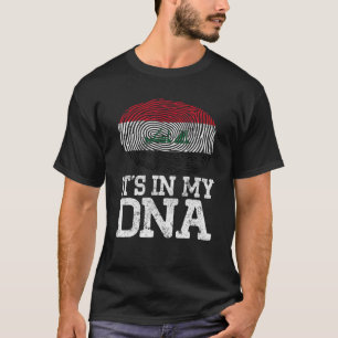 Vintage Patriotic It's In My Dna Iraq Flag Fingerp T-Shirt