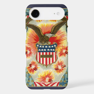 Vintage Patriotic July 4th Eagle and American Flag