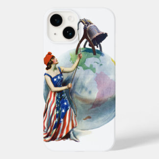 Vintage Patriotic Lady Liberty Magazine Cover Art