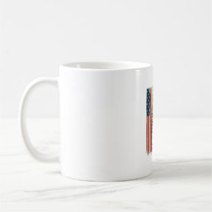 Vintage Patriotic Leopard Camo Stripe Shirt Design Coffee Mug