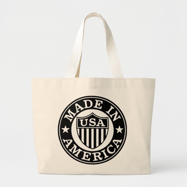 Vintage Patriotic Logo - Made In America Tote Bag (Front)