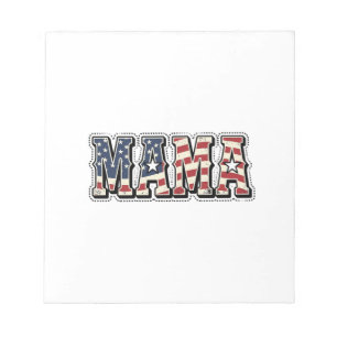 Vintage Patriotic Mama Lettering Shirt Design_1 Notepad