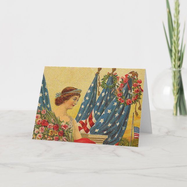 Vintage Patriotic Memorial Day Card (Front)