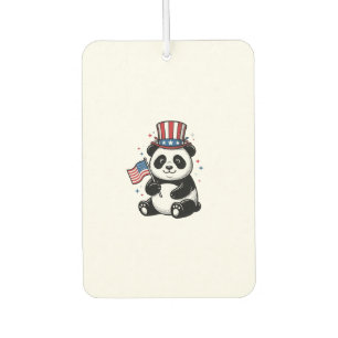 Vintage Patriotic Panda Flag Shirt Design_1 Car Air Freshener