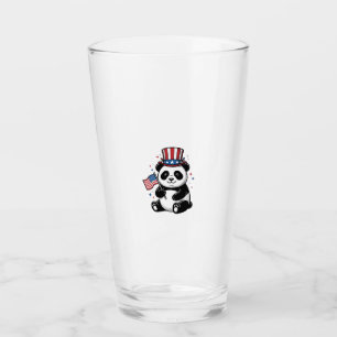 Vintage Patriotic Panda Flag Shirt Design_1 Glass