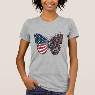 Vintage Patriotic Peace Butterfly Vector Art_1 T-Shirt