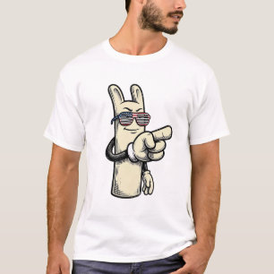 Vintage Patriotic Pointing Hand Cartoon Shirt_1 T-Shirt