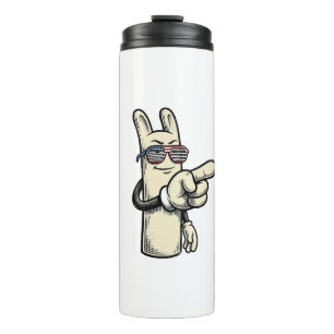 Vintage Patriotic Pointing Hand Cartoon Shirt_1 Thermal Tumbler