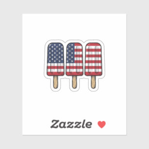 Vintage Patriotic Popsicle Flag Shirt Design_1