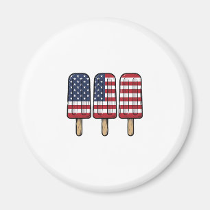 Vintage Patriotic Popsicle Flag Shirt Design_1 Magnet