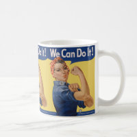 Vintage Patriotic Rosie the Riveter, We Can Do It!