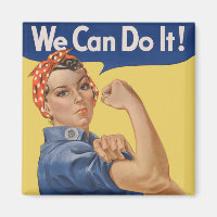 Vintage Patriotic Rosie the Riveter, We Can Do It!
