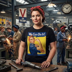 Vintage Patriotic Rosie the Riveter, We Can Do It! T-Shirt