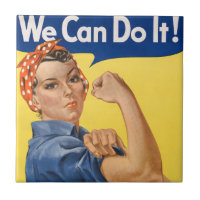 Vintage Patriotic Rosie the Riveter, We Can Do It!