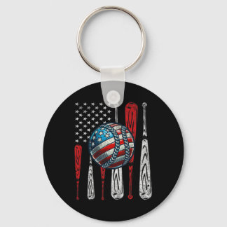 Vintage Patriotic Sell 4th Of July Usa American Fl Key Ring