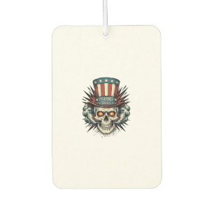 Vintage Patriotic Skull Top Hat T-Shirt Design_1 Car Air Freshener