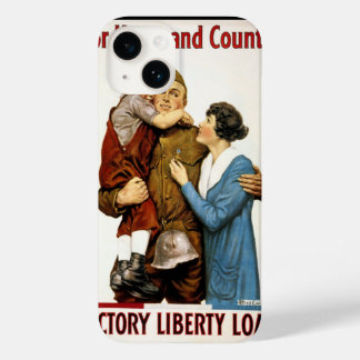Vintage Patriotic Soldier for Victory Liberty Loan Case-Mate iPhone 14 Case