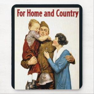 Vintage Patriotic Soldier for Victory Liberty Loan Mouse Pad