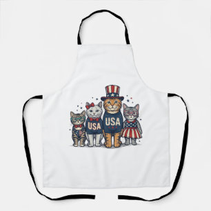 Vintage Patriotic Sunflower Love Shirt Design_1 Apron