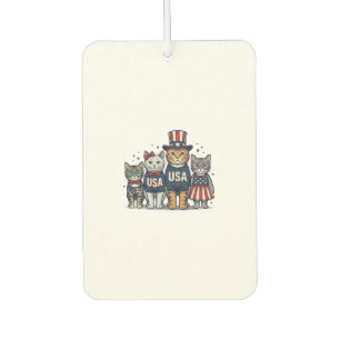 Vintage Patriotic Sunflower Love Shirt Design_1 Car Air Freshener