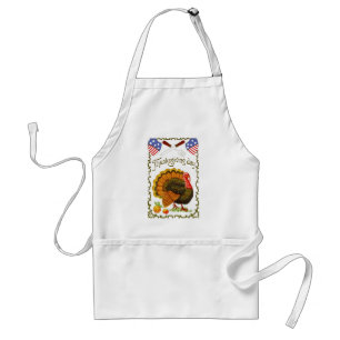 Vintage, Patriotic Thanksgiving Apron
