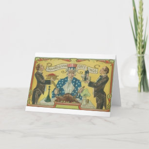 Vintage Patriotic Thanksgiving Greeting Card