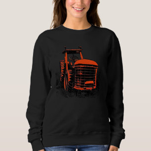 Vintage patriotic tractor on a farm Tractor Sweatshirt
