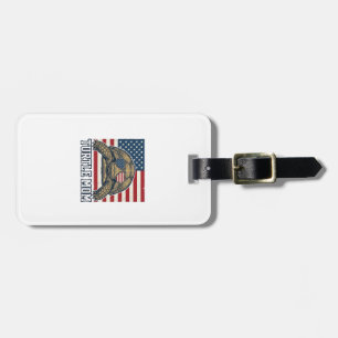 Vintage Patriotic Turtle Mum Shirt Design_1 Luggage Tag