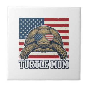 Vintage Patriotic Turtle Mum Shirt Design_1 Tile