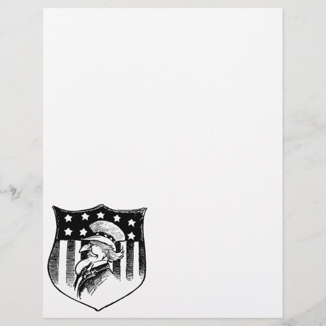 Vintage Patriotic Uncle Sam and American Flag Flyer (Front)