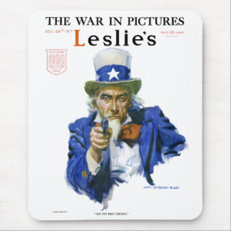 Vintage Patriotic Uncle Sam Magazine Cover Art Mouse Pad