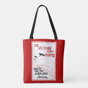 Vintage Patriotic, Victory Loan Flyers Aeroplanes Tote Bag