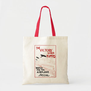 Vintage Patriotic, Victory Loan Flyers Aeroplanes Tote Bag