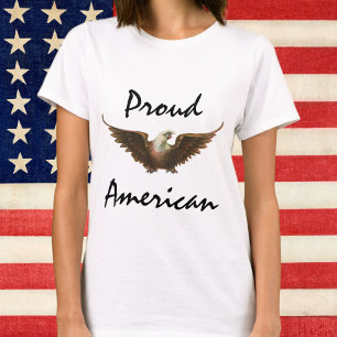 Vintage Patriotism American Bald Eagle Bird Flying T-Shirt