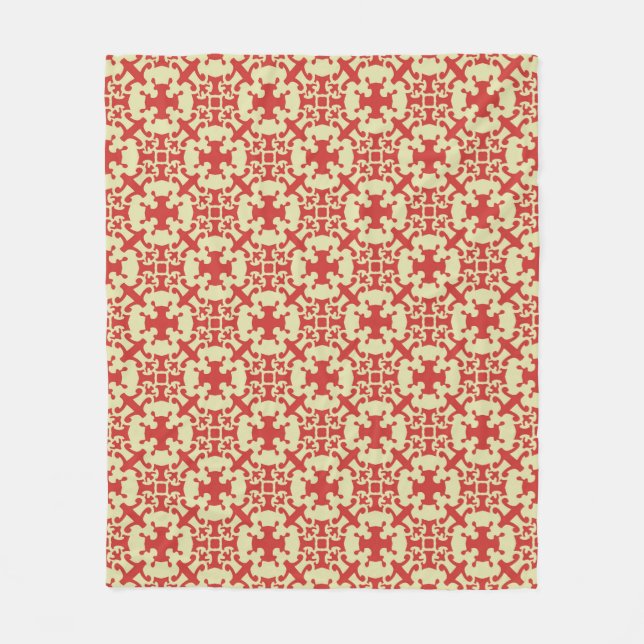 Vintage pattern art designabstract, antique, arabe fleece blanket (Front)