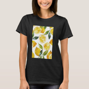 Vintage Pattern Art Lemon Fruit Watercolor 1 T-Shirt