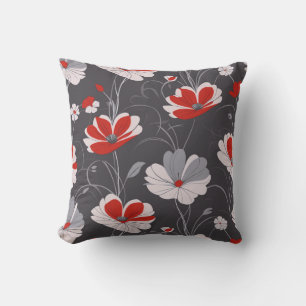 Vintage pattern, elegant floral design cushion