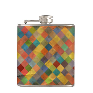 Vintage pattern. Geometric. Hip Flask