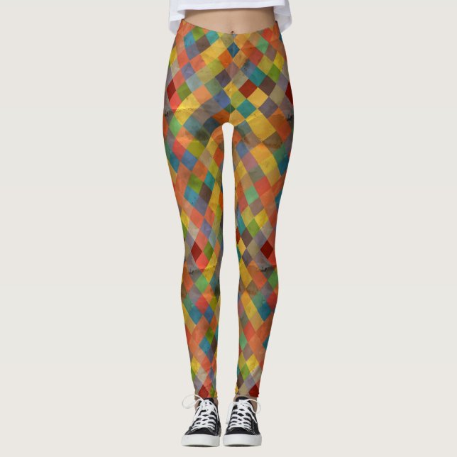 Vintage pattern. Geometric. Leggings (Front)