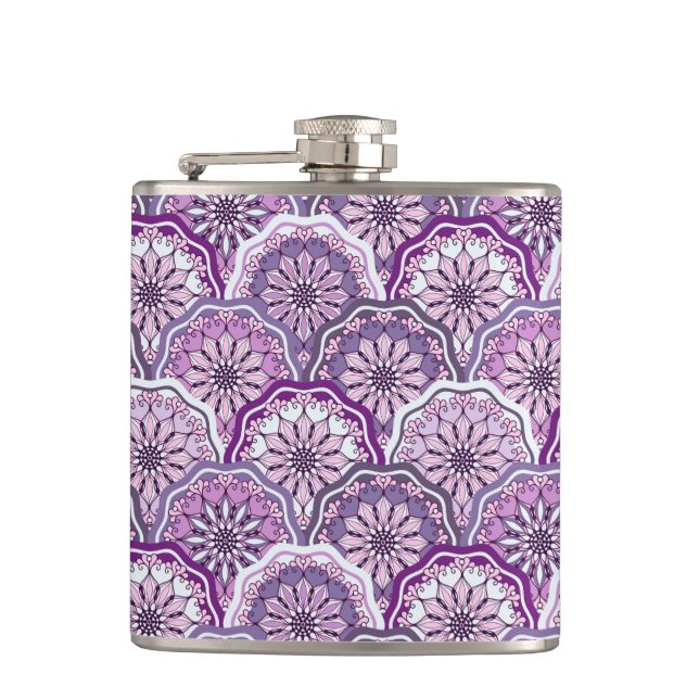 Vintage Pattern Hip Flask (Front)