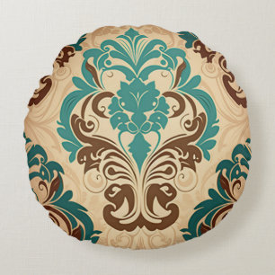 Vintage pattern home decor round pillow