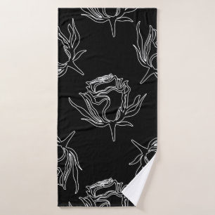 Vintage pattern of roses. Seamless pattern. abstra Bath Towel