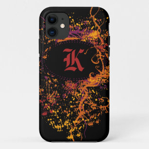Vintage Pattern with Monogram K Case-Mate iPhone Case