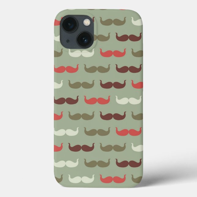 Vintage pattern with moustache Case-Mate iPhone case (Back)